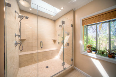 Contemporary Bathroom with Double Shower in Reston