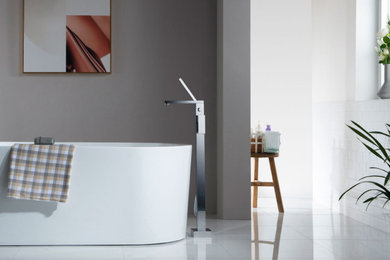 Contemporary Bathroom with Free Standing Tub Faucet