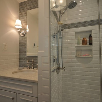 Contemporary Bathroom With Subway Tile