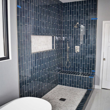 Contemporary Blue Bathroom