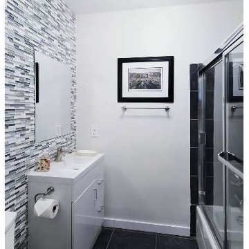 Contemporary Charcoal & White Bathroom