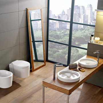 Contemporary City View Bathroom Design