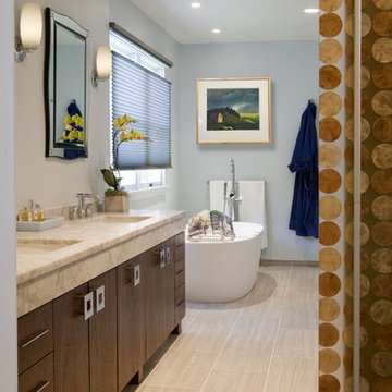 Contemporary Eclectic Master Bath Remodel: Dresher, PA