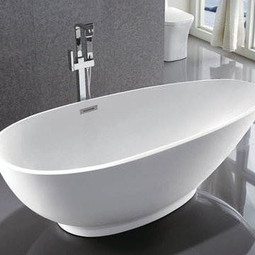 Contemporary Freestanding  White Acrylic Bathtub Model 6506