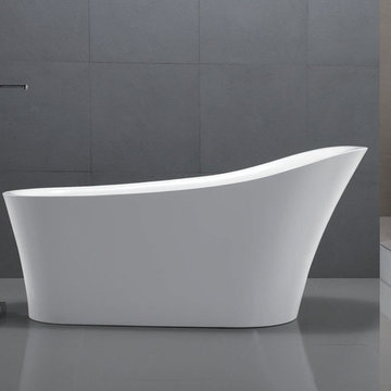 Contemporary Freestanding  White Acrylic Bathtub Model 6519