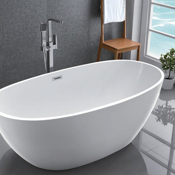 Contemporary Freestanding  White Acrylic Bathtub Model 6601