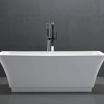 Contemporary Freestanding  White Acrylic Bathtub Model 6817