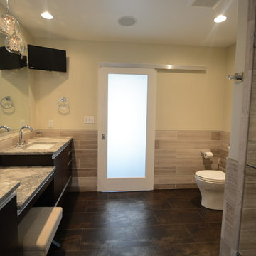 Contemporary master bath addition and remodel, Whitefish Bay contractor