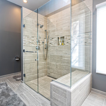 Contemporary master bath in Shelby Township