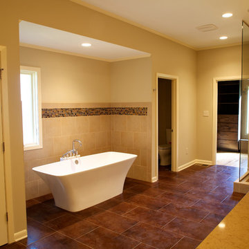 Contemporary Master Suite and Bathroom