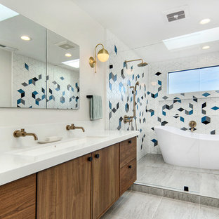 Contemporary Mid Century Style Master Bath and Guest Bath