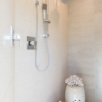Contemporary spa shower remodel