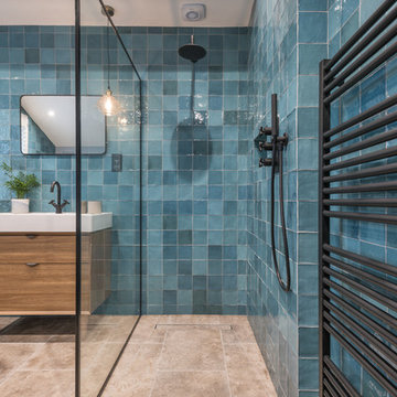 Contemporary tiled bathroom