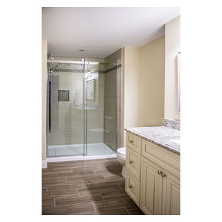 Converting Powder Room to 3-Piece Bathroom - Transitional - Bathroom - Toronto - by Germano ...
