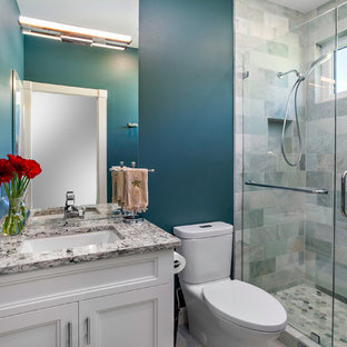 75+ Badezimmer mit Marmorfliesen und grüner Wandfarbe Ideen & Bilder