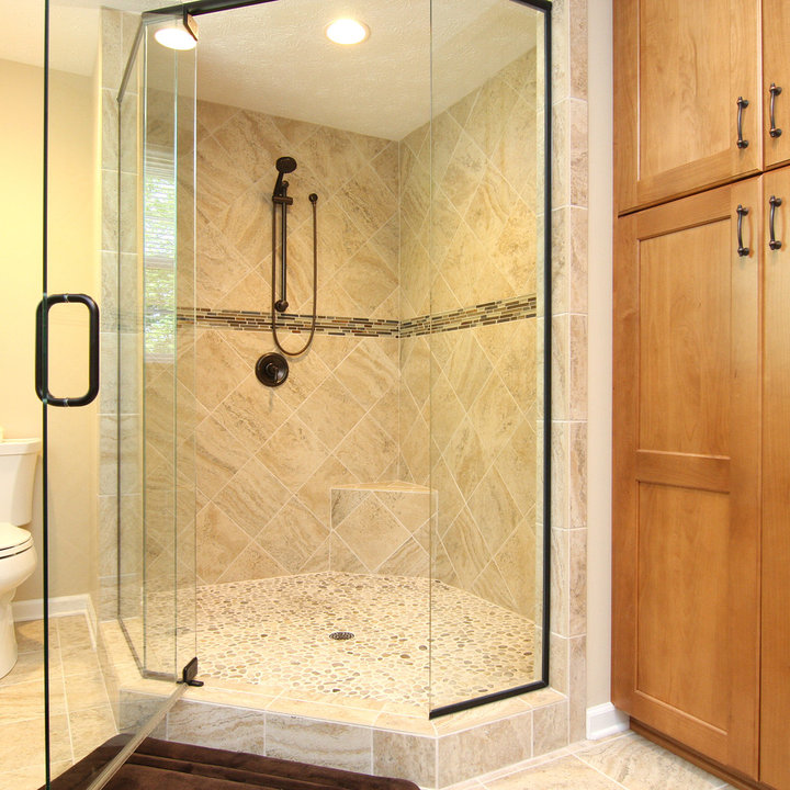 Corner Shower Tile Photos & Ideas Houzz