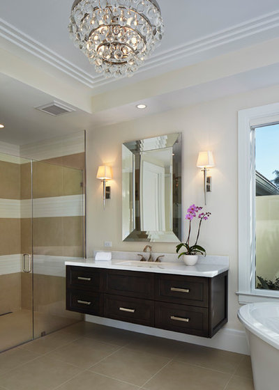 Transitional Bathroom by Turtle Beach Construction & Remodeling