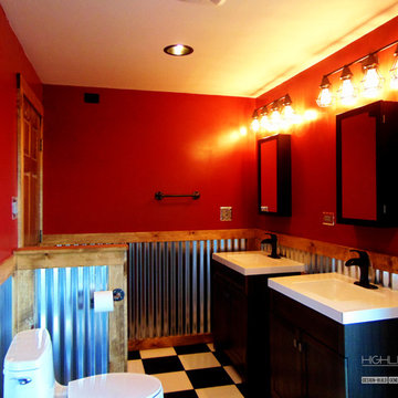 Country car bathroom