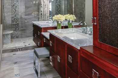Inspiration for a modern bathroom remodel in New Orleans