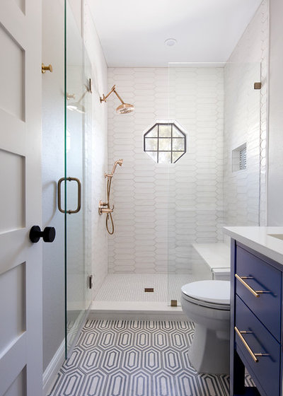 Transitional Bathroom by Etch Design Group