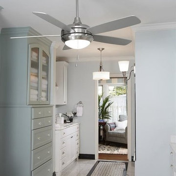 Craftmade Helios Ceiling Fan in Stainless Steel with 52" Custom Blades and Light