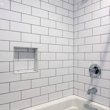 Craftsman Black and White Bathroom
