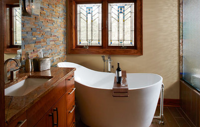 A New Bathroom Gets Arts and Crafts Style and a Soaking Tub