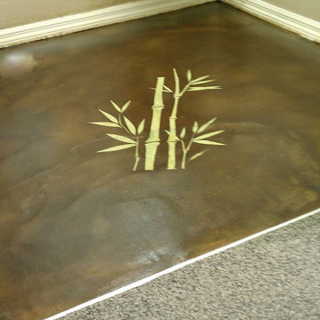 creative stained concrete floor