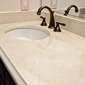 Crema Marfil Marble Double Bathroom Vanity