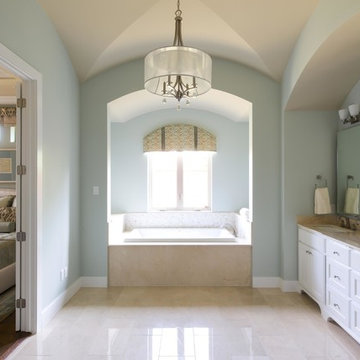 Crema Marfil Master bathroom