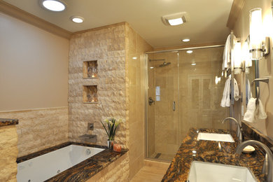 Inspiration for a transitional bathroom remodel in St Louis