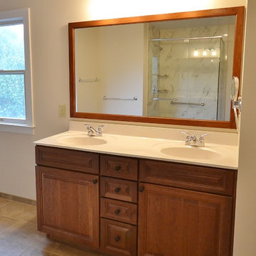 Crisp and clean Master Bath remodel in Thornton PA under $24K