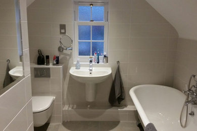 Design ideas for a contemporary bathroom in Essex.