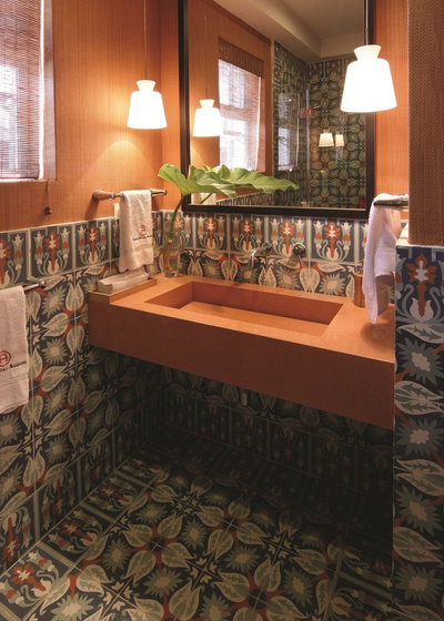 Tropical Bathroom by Avente Tile