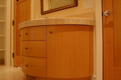 Curved Bathroom Vanity in Douglas, Fir Portland OR