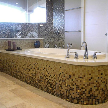 Custom artistic mosaic bathroom