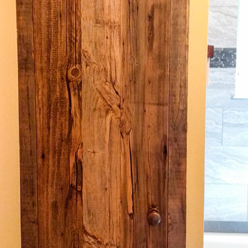 Custom Barn Wood Linen Closet Door