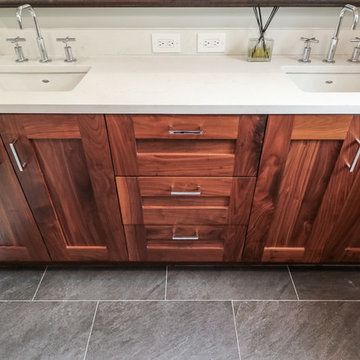Custom Built Walnut Vanity and Top