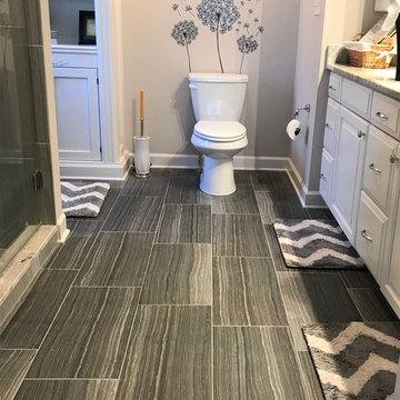 Custom  Ceramic Tile Bathroom Floor