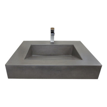 Custom Concrete Floating ADA Compliant Bathroom Sink