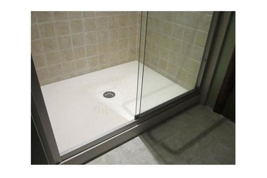 custom concrete shower pan