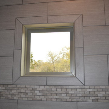 Custom Craftsman Style Master Shower Window
