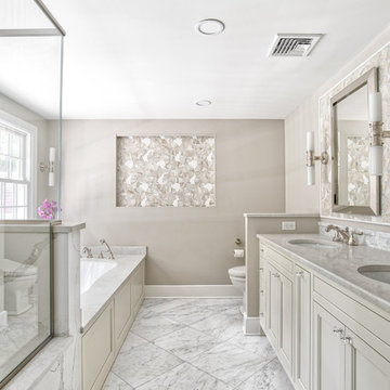 Custom Elegant Master Bath with Mosaic Details