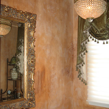 Custom Faux Pigmented Plaster finish for a Powder Room
