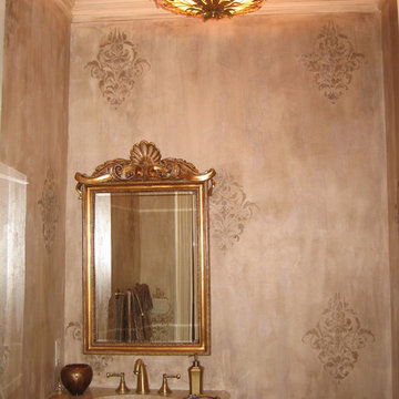 Custom Faux Pigmented Plaster finish for a Powder Room