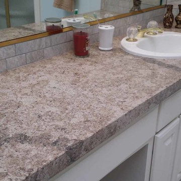 Custom Granite Look Bathroom Countertop