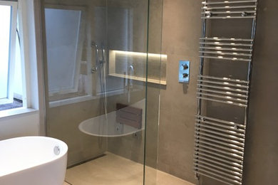 Custom made frameless shower enclosures, fixed panels and bath screens