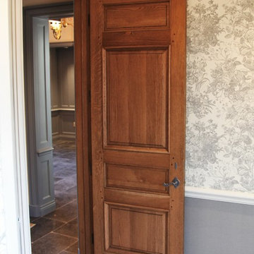 Custom Millwork featuring Salvaged Antique Oak, Inspired by French Pattern Books