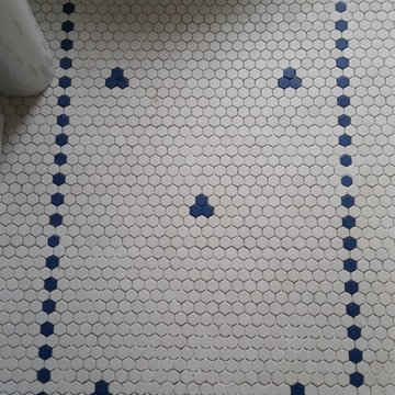 Custom tile inlsy floor