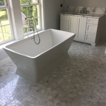 Custom tile shower and floor - Hummelstown